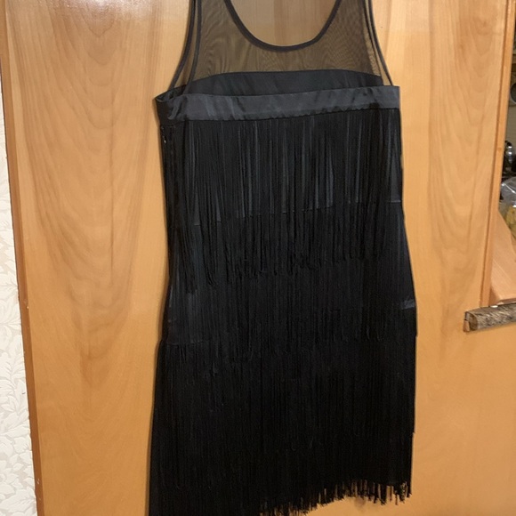 Black fringe dress for special occasion, worn once - Picture 3 of 4